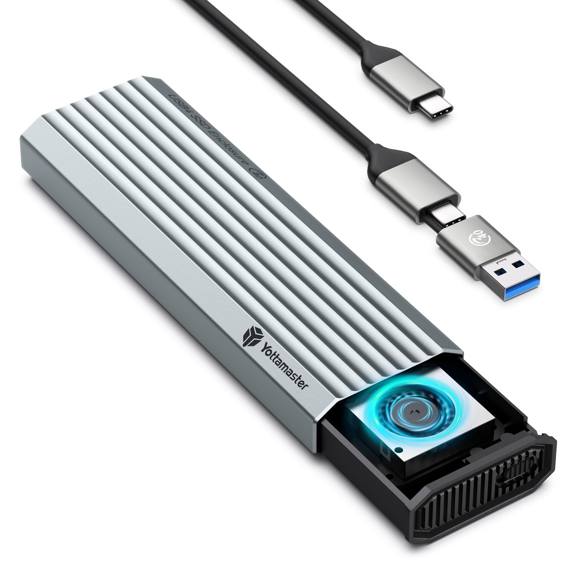 Amazon.co.jp: Yottamaster 40Gbps M.2 NVMe SSDエンクロージャ